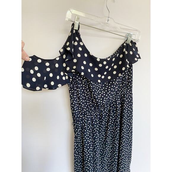 A NEW DAY Women's Polka Dot One Shoulder Midi Dress SZ L - Picture 7 of 13